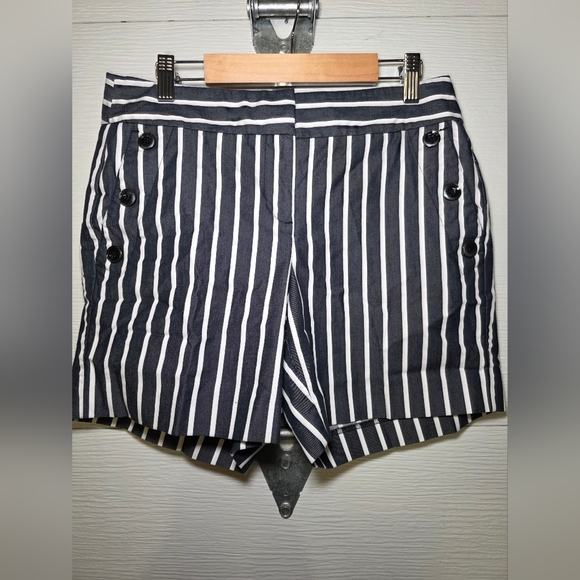Ann Taylor Pants - Ann Taylor Navy and White Striped Shorts